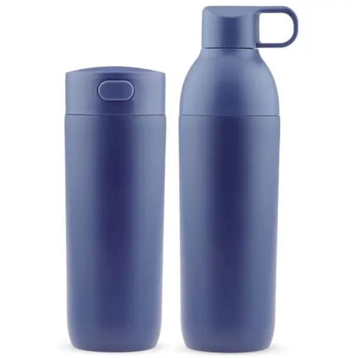 Ruvo Change Zero 2-in-1 Modular Hydration Gift Set Navy Display
